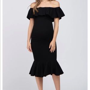 PinkBlush off shoulder maternity dress
